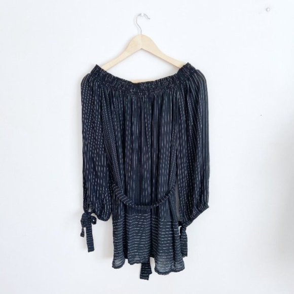 FAITHFULL THE BRAND X Revolve Mali Capsule Multi-way Striped Tie Sleeve Dress 6 - Picture 3 of 9